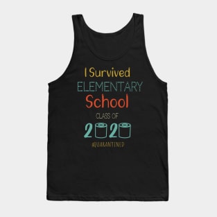 I Survived Elementary School Funny Quarantine Graduation Gift, Elementary School Grade, Toilet Paper 2020 Quarantined Tank Top